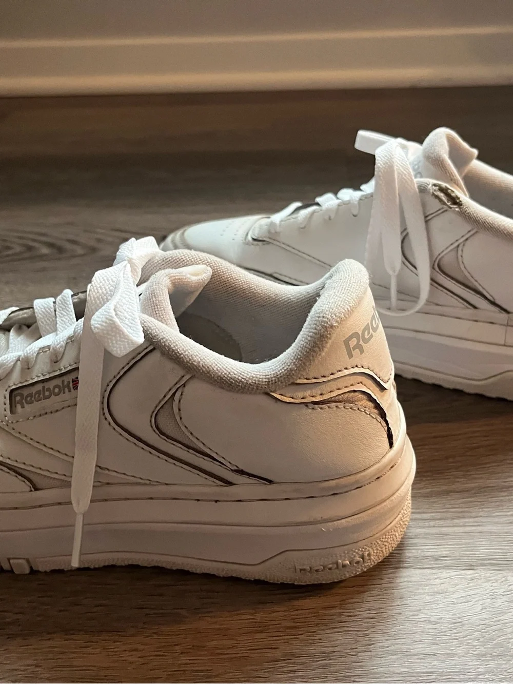 Reebok Women's Cream Platform Leather Sneakers